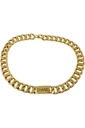CHANEL 1990-2000s logo chain belt