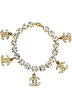 CHANEL 1995 CC rhinestone-embellished bracelet