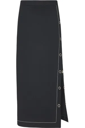ROSETTA GETTY Press-stud midi skirt