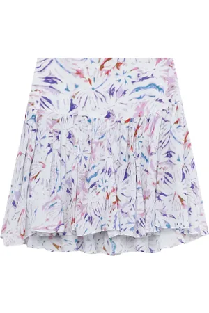 IRO Floral-print draped mini skirt