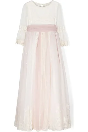 Manuela Macías Lace-detailing round-neck dress