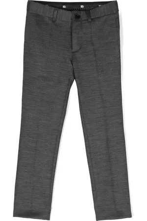 Dolce & Gabbana Logo-embroidered slim-cut trousers