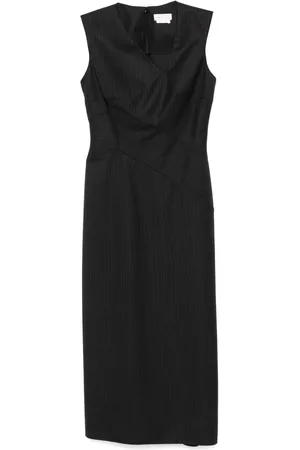 Alexander McQueen Pinstriped midi dress