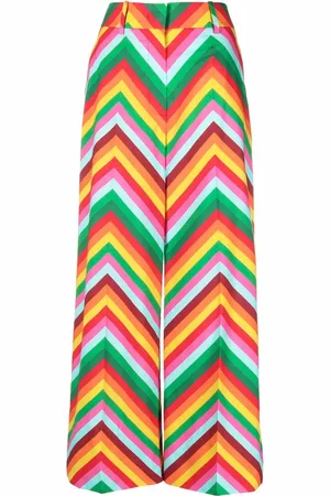 VALENTINO GARAVANI Chevron-pattern cropped trousers