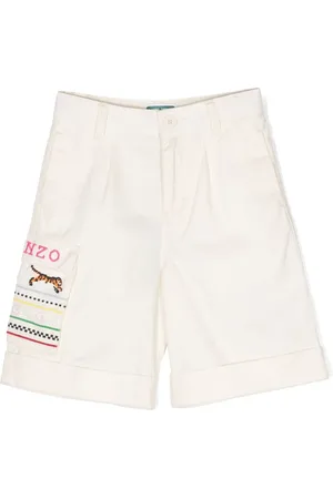 Kenzo Embroidered-design cotton shorts