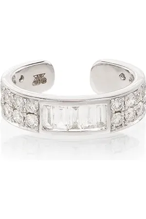 Anita 18kt white gold baguette diamond ear cuff