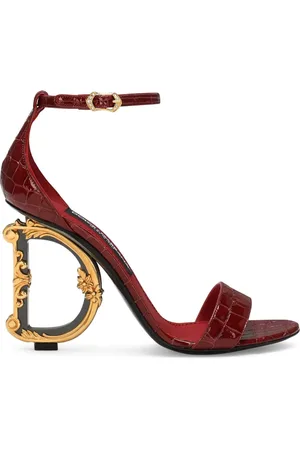 Dolce & Gabbana Baroque DG-heel leather sandals