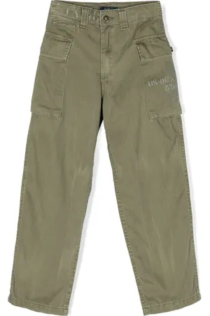 Ralph Lauren Logo-print cotton cargo trousers