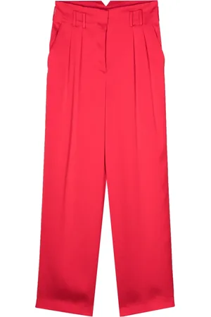 GENNY Straight-leg satin trousers