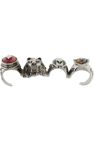 MARCELO BURLON Four finger ring
