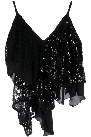 The Attico Asymmetric embellished vest top