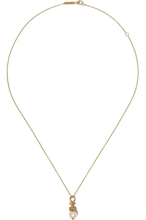 STEPHEN WEBSTER 18kt yellow Pisces Astro Ball pearl necklace