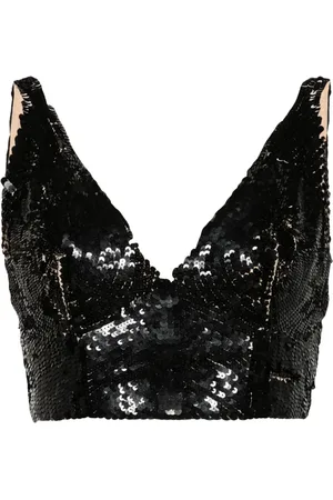 P.A.R.O.S.H. Sequinned crop top
