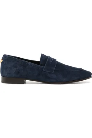 Bougeotte Almond-toe suede penny loafers