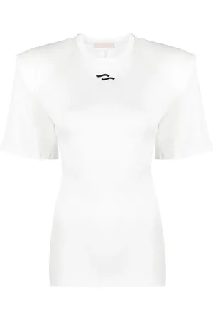 SSHEENA Logo-embroidered cotton T-shirt