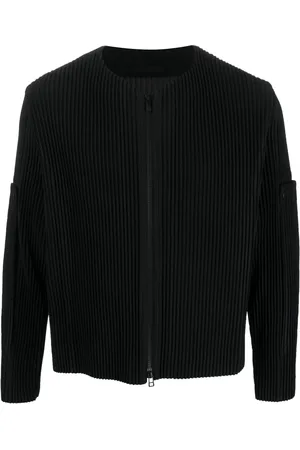 Issey Miyake Unfold pleated zip-up jacket