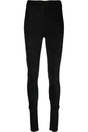 ISABEL BENENATO High-rise leather leggings