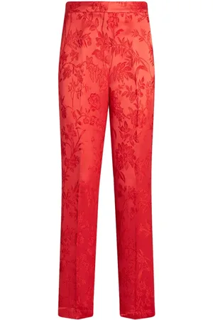 Etro Jacquard botanical trousers