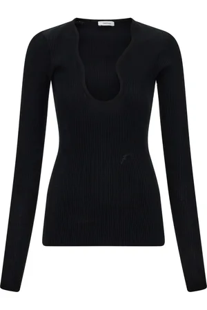 Salvatore Ferragamo Rippled-neckline sweater