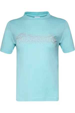 Vetements Rhinestone-logo crew neck T-shirt