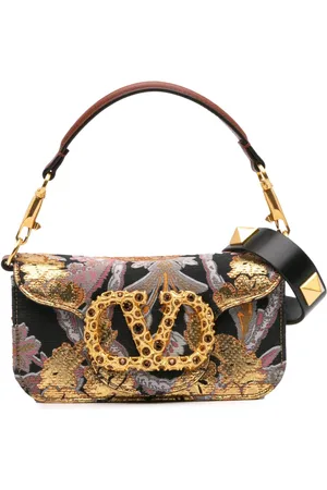 VALENTINO GARAVANI 2000-2017 Small Canvas Embroidered Loco satchel