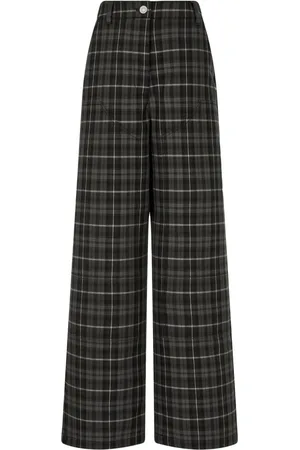 Studio Tomboy Tartan check-pattern wide-leg trousers