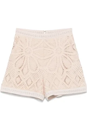 PATBO Flower crochet-knit shorts