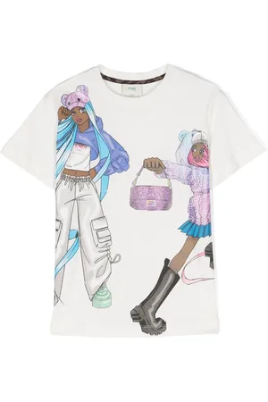 Fendi Manga-print cotton T-shirt