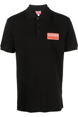 Kenzo Logo-patch cotton polo shirt