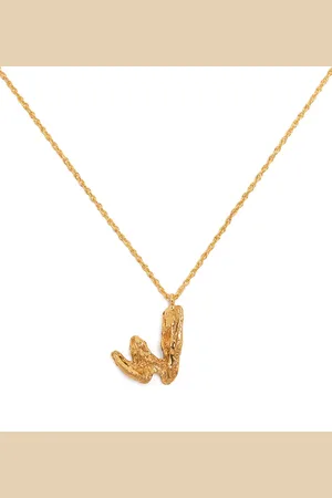 Lee W alphabet pendant necklace