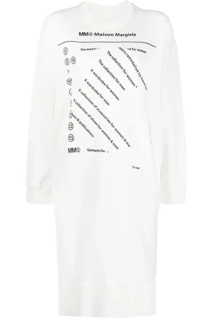 Maison Margiela Logo print sweatshirt dress
