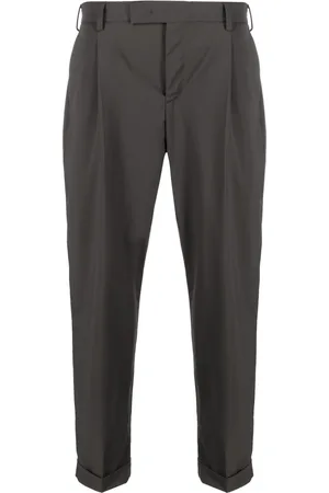 PT Torino Off-centre fastening virgin-wool trousers