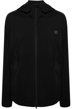 Izzue Logo-plaque hooded jacket