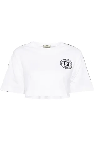 Fendi Zucca-tape cotton T-shirt