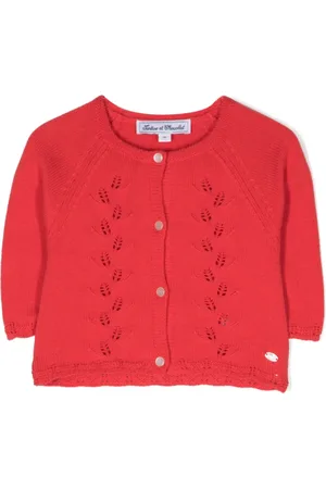 Tartine Et Chocolat Logo-plaque knitted jacket