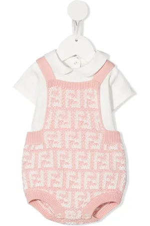 Fendi FF-logo print romper