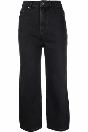 Self-Portrait Straight-leg cropped jeans