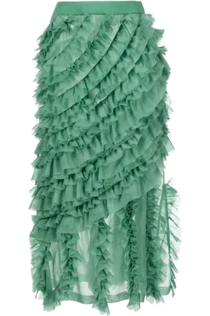 ULLA JOHNSON Sarafina ruffled midi skirt