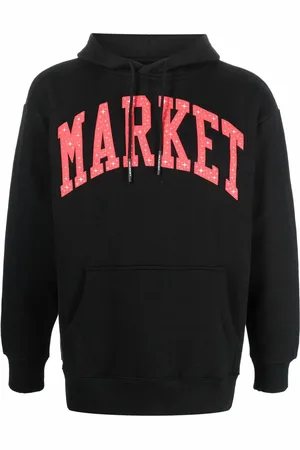MARKET Logo-print drawstring hoodie