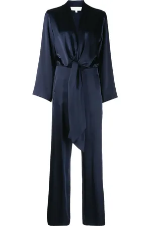 Michelle Mason Tie-front kimono jumpsuit