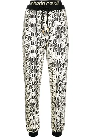 Roberto Cavalli All over logo-print track trousers
