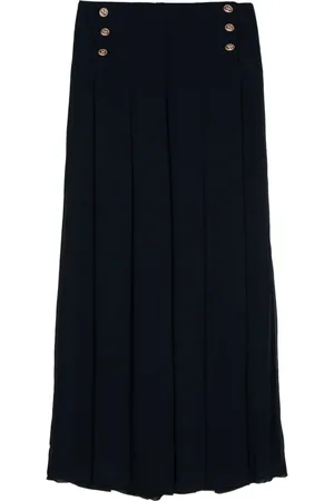 Edward Achour Paris Button-detailed wide leg trousers