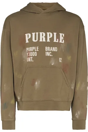Purple Brand Logo-print long-sleeve hoodie