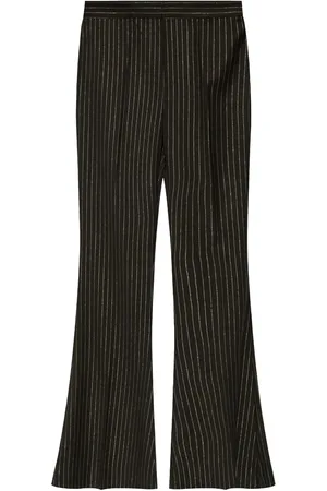 Gestuz Pinstriped flared trousers