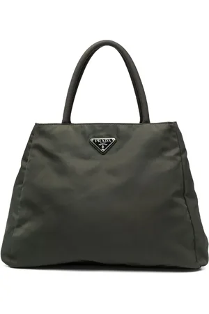 Prada 1990s logo-plaque tote bag