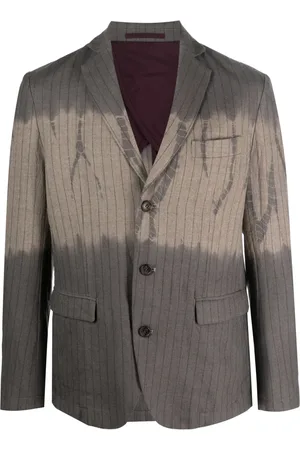 SUZUSAN Bleached pinstriped wool blazer