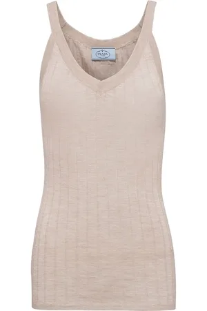 Prada Ribbed cashmere tank top