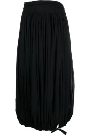 Serafini Pleated puffball midi skirt
