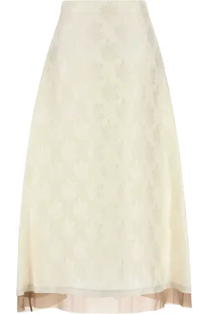 Fendi Patterned-jacquard midi skirt