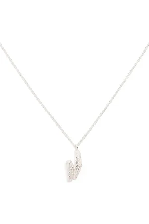 Lee V alphabet pendant necklace